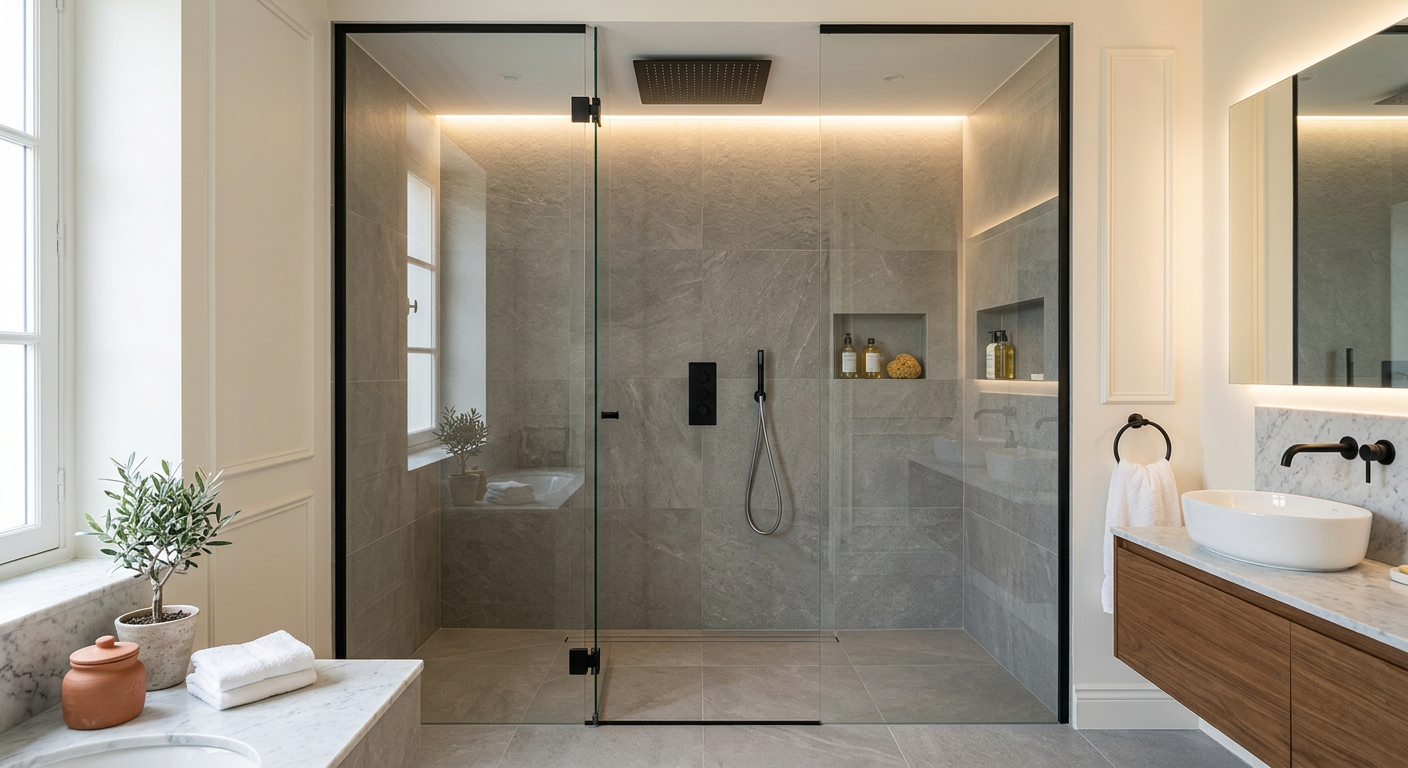 installation salle de bain douche italienne Guyancourt